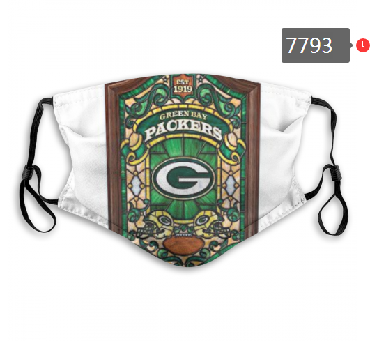 NFL 2020 Green Bay Packers #12 Dust mask with filter->nfl dust mask->Sports Accessory
